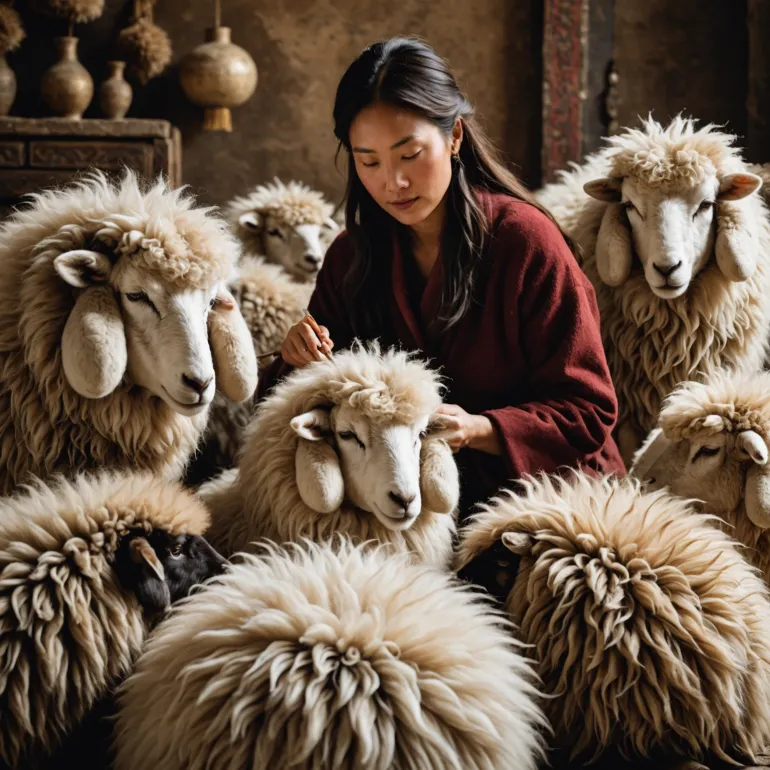 Как почистить мех тибетской овцы: натуральный и крашеный